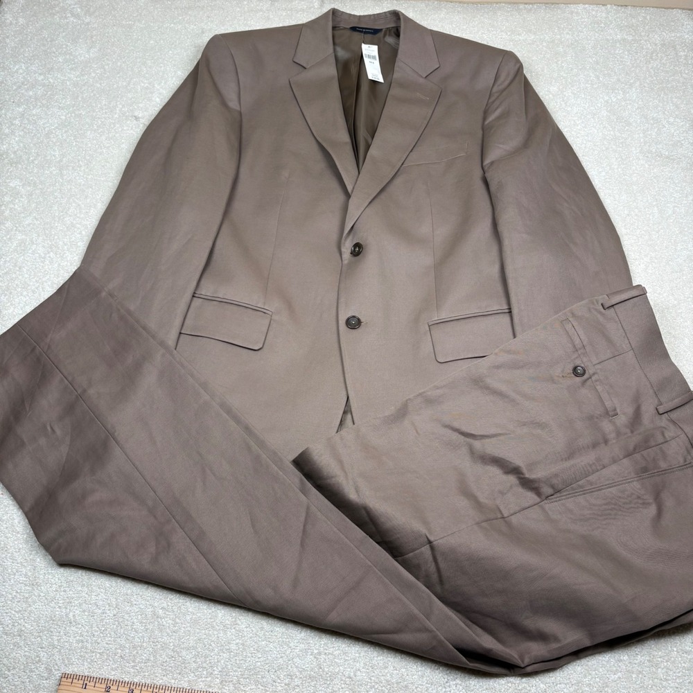 Banana Republic Mens Brown Cotton Linen Suit Blazer 44R Pants 34x32 NWT MSRP 280